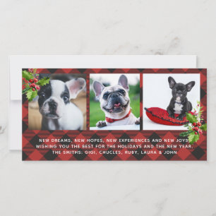 Red Buffalo Plaid Holidays Photo Card