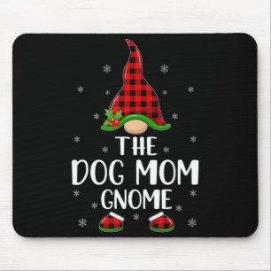 Red Buffalo Plaid Matching The Dog Mum Gnome Chris Mouse Mat