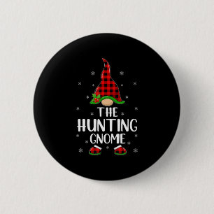 Red Buffalo Plaid Matching The Hunting Gnome Chris 6 Cm Round Badge