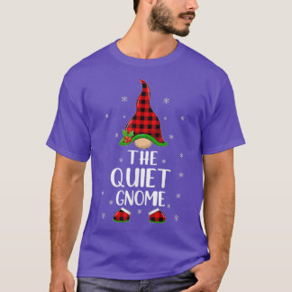 Red Buffalo Plaid Matching The Quiet Gnome Christm T-Shirt