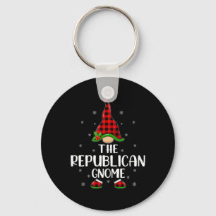 Red Buffalo Plaid Matching The Republican Gnome Ch Key Ring