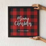 Red Buffalo Plaid & Merry Christmas |Personal Name Canvas Print<br><div class="desc">Get ready to infuse your holiday season with a touch of rustic charm and personalised warmth with our Red Buffalo Plaid & Merry Christmas collection! Whether you're decorating your home or searching for the perfect gift, these festive items are designed to bring joy and comfort to your celebrations.Spread joy, warmth,...</div>