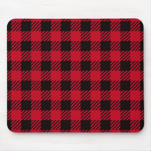 Red Buffalo Plaid Mouse Mat (Front)
