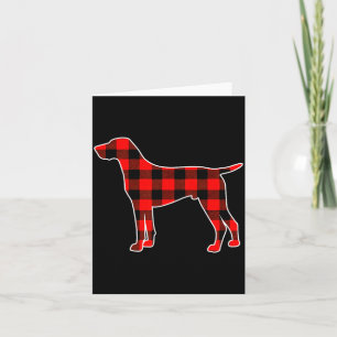 Red Buffalo Plaid Pajama Gsp Christmas Dog Lover M Card