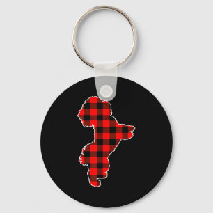 Red Buffalo Plaid Pajama Westie Christmas Dog Love Key Ring