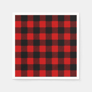 Red Buffalo Plaid Paper Napkins
