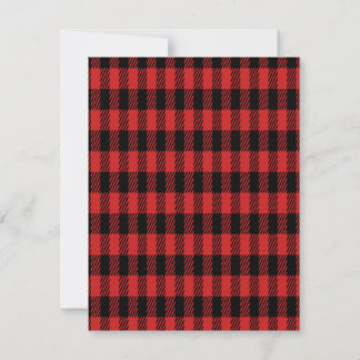Red Buffalo Plaid Pattern Flat Card