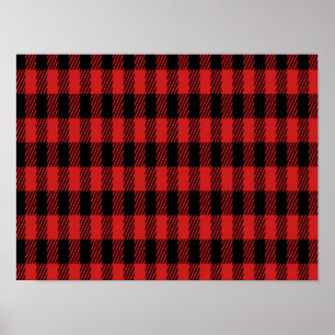 Red Buffalo Plaid Pattern Poster