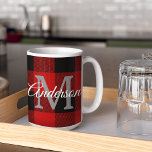 Red Buffalo Plaid | Personal Initial | Gift Coffee Mug<br><div class="desc">Wrap your loved ones in the warmth and charm of classic Red Buffalo Plaid with a personal touch. Whether it's for a birthday,  anniversary,  or just to show someone you care,  this customisable gift is sure to make a lasting impression.</div>