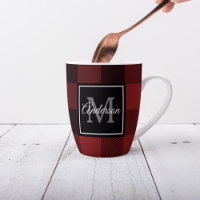 Red Buffalo Plaid | Personal Initial | Gift