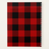 Red Buffalo Plaid | Personal Initial | Gift Planner (Back)