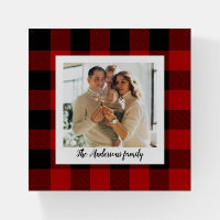 Red Buffalo Plaid & Personal Name And Photo