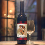 Red Buffalo Plaid & Personal Name And Photo Wine Label<br><div class="desc">Step into the world of timeless style with our Classic Red Buffalo Plaid personalised products on Zazzle! Whether you're looking to add a touch of rustic charm to your life or searching for the perfect gift, our collection has something for everyone. Discover the enduring charm of Red Buffalo Plaid and...</div>