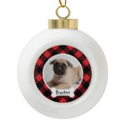 Red Buffalo Plaid Puppy Dog Photo