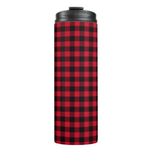Red Buffalo Plaid, Red Flannel Thermal Tumbler