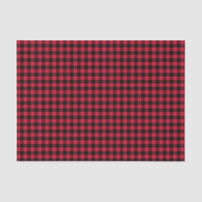 Red Buffalo Plaid, Red Flannel Tissue Paper (Front)