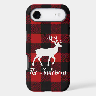 Red Buffalo Plaid & Reindeer Personal Name