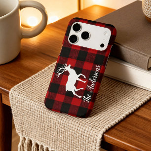 Red Buffalo Plaid & Reindeer   Personal Name