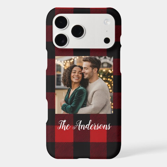 Red Buffalo Plaid & Reindeer | Personal Name  (Back)