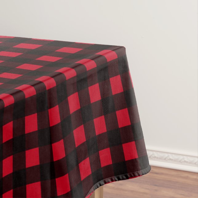 Red Buffalo Plaid Tablecloth (In Situ)