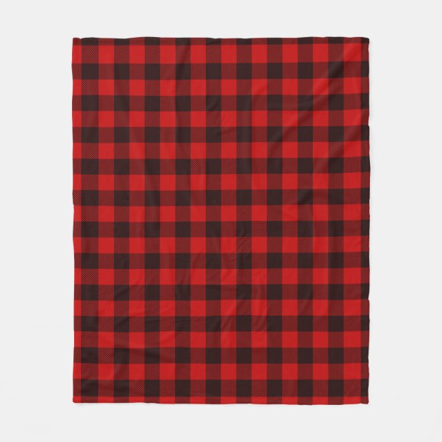 Red buffalo plaid throw blanket (Front)