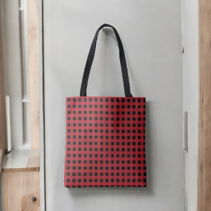 Red Buffalo Plaid Tote Bag for Cosy Winter Style