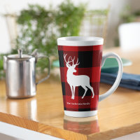 Red Buffalo Plaid & White Deer | Personal Name