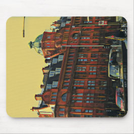 Red building mouse mat