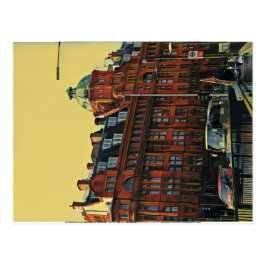 Red building postcard