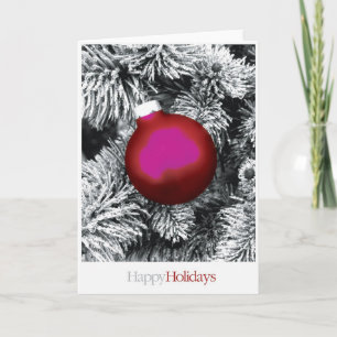 red bulb II Holiday Card