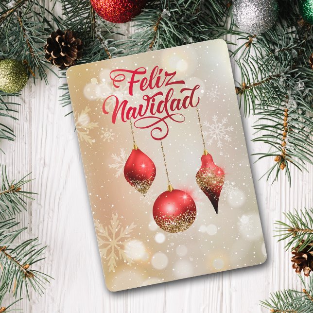Red Bulbs Feliz Navidad Photo Template Christmas (Creator Uploaded)
