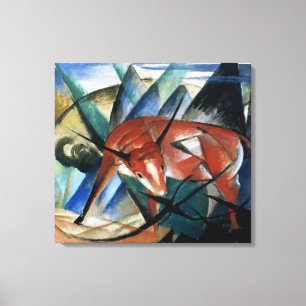 Red Bull (gouache on paper) Canvas Print