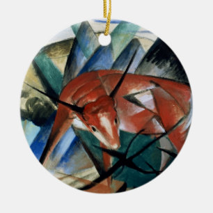 Red Bull (gouache on paper) Ceramic Tree Decoration