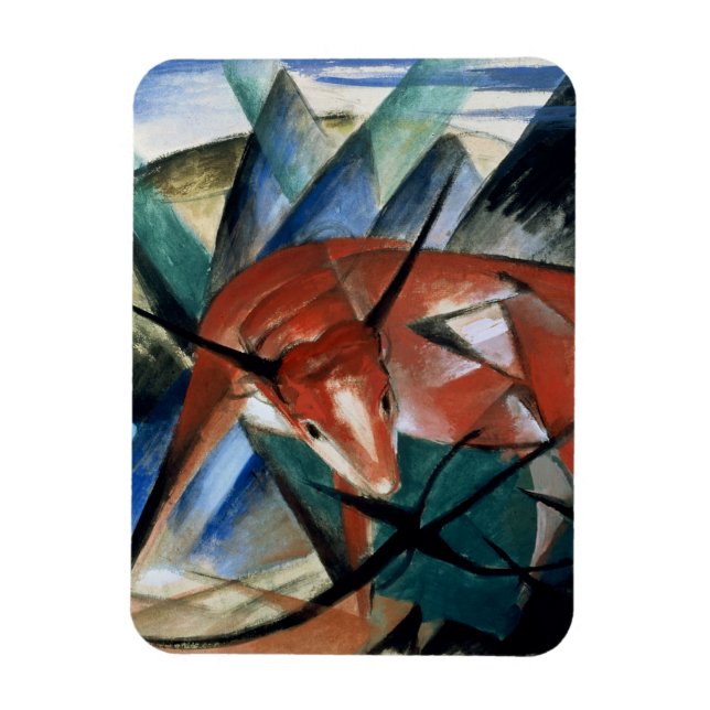 Red Bull (gouache on paper) Magnet (Vertical)