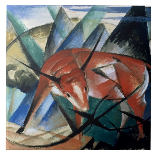 Red Bull (gouache on paper) Tile (Front)