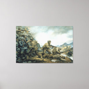 Red Bull in the Winter Line by Donna Neary Print