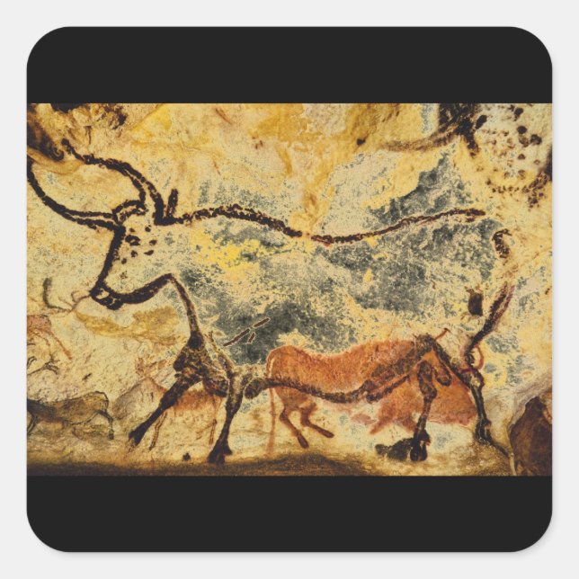 Red Bull', Lascaux, Dordogne_Art of Antiquity Square Sticker (Front)
