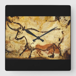 Red Bull', Lascaux, Dordogne_Art of Antiquity Square Wall Clock