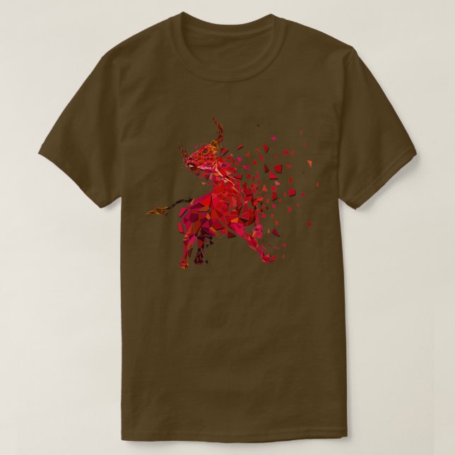 RED BULL low polygon Geometric T-Shirt (Design Front)