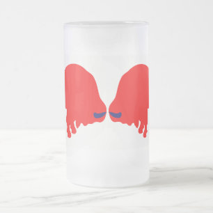 Red Bulls Frosted 16 oz Frosted Glass Mug