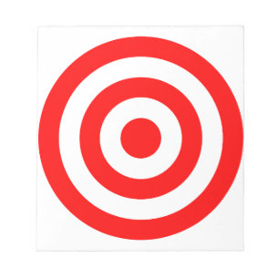 Red Bullseye Target Notepad