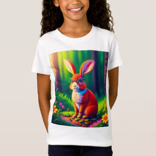 Red Bunny Sitting on the Grass T-Shirt