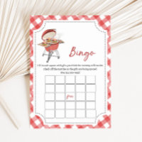 Red Burger BBQ Baby Shower Bingo Game