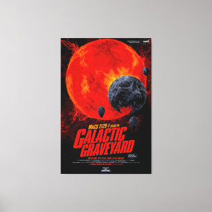 Red Burning Graveyard Planet Canvas Print