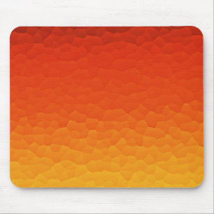 Red Burnt Orange to Gold Ombre Crackle Pattern Mouse Mat