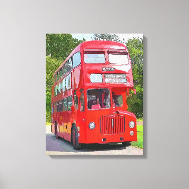 RED BUS CANVAS PRINT (Front)