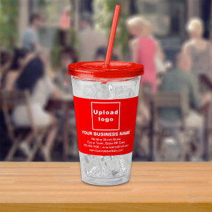 Red Business Brand on Acrylic Tumbler