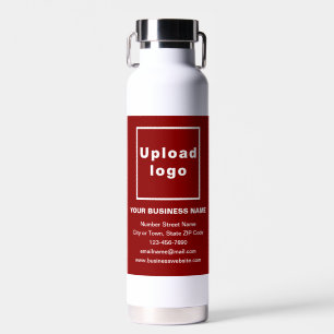 Red Business Brand on Insulated Water Bottle