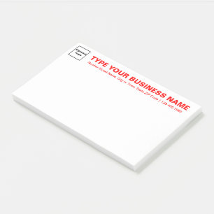 Red Business Brand Texts on Heading of Large Post-it Notes