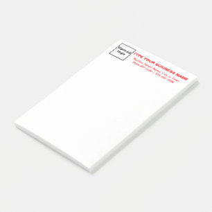 Red Business Brand Texts on Heading of Long Post-it Notes